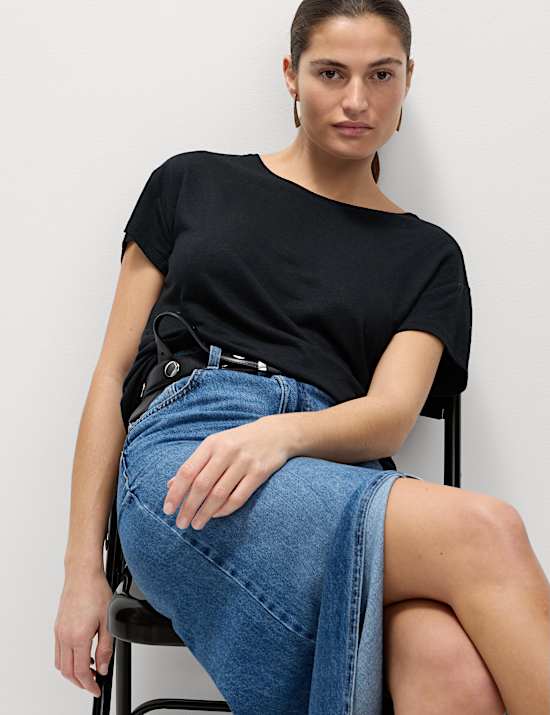 T-shirt en lin mélangé