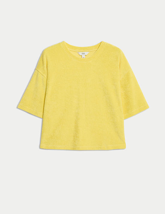 Atasan Model Crop Handuk Bahan Katun