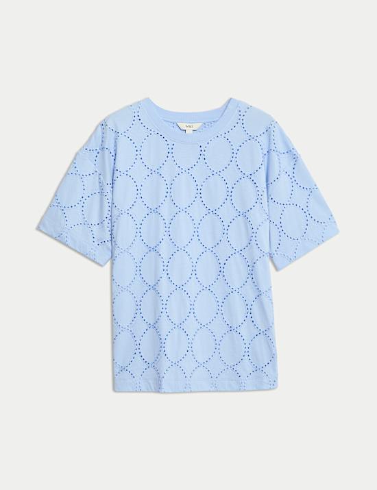 Cotton Rich Broderie T-Shirt