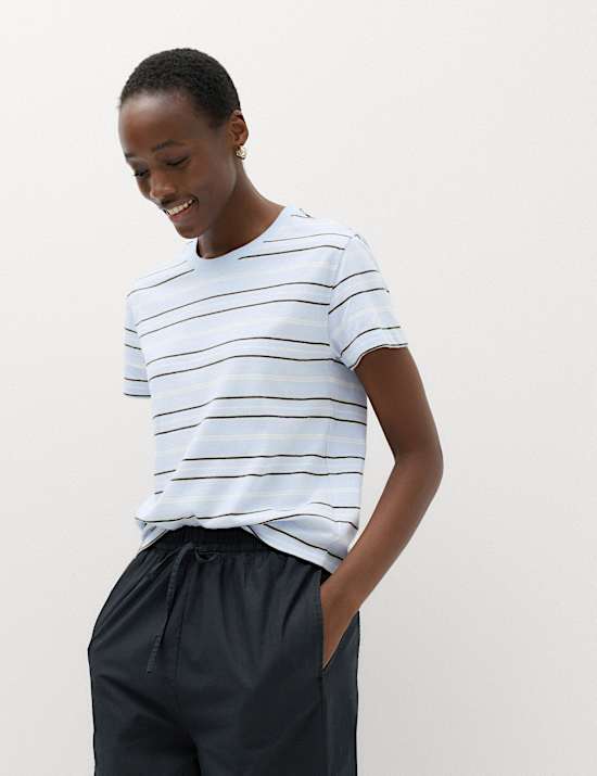 Pure Cotton Striped T-Shirt