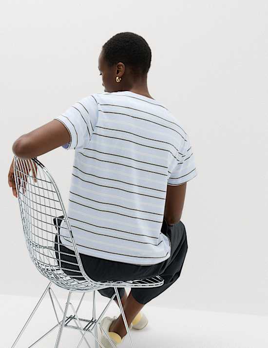 Pure Cotton Striped T-Shirt