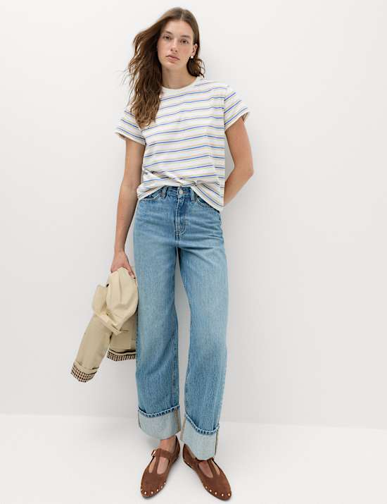Pure Cotton Striped T-Shirt