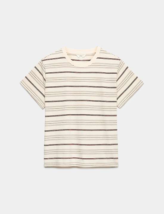 Pure Cotton Striped T-Shirt