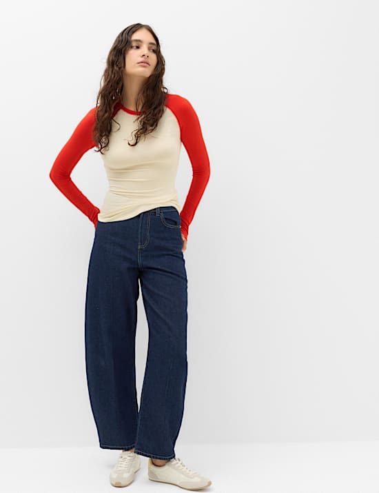 Colour Block Raglan Top
