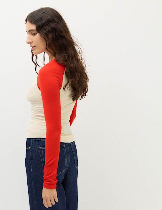Colour Block Raglan Top