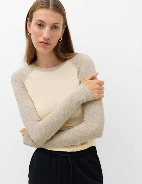 Colour Block Raglan Top