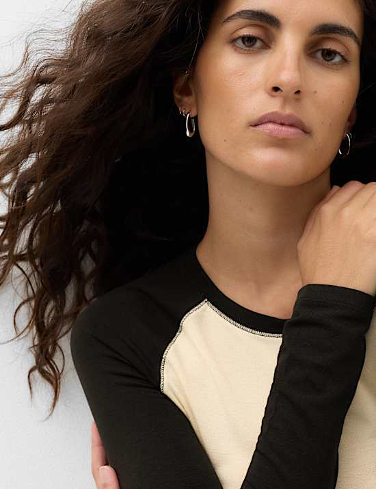 Colour Block Raglan Top