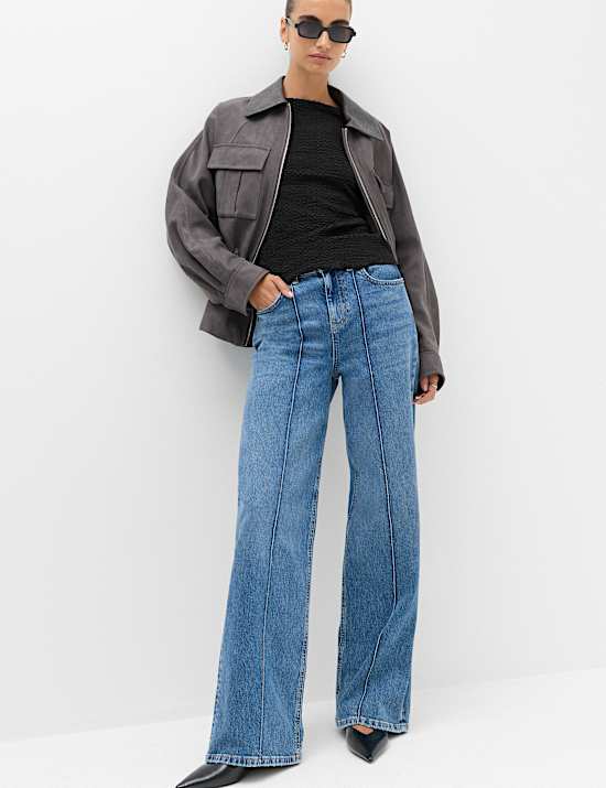 Slash Neck Textured Long Sleeve Top