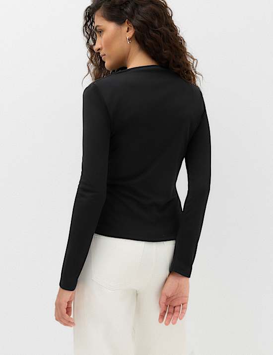 Draped Cowl Neck Going Out Top