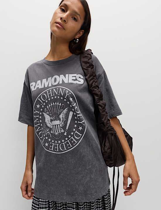 Pure Cotton Oversized Band T-Shirt