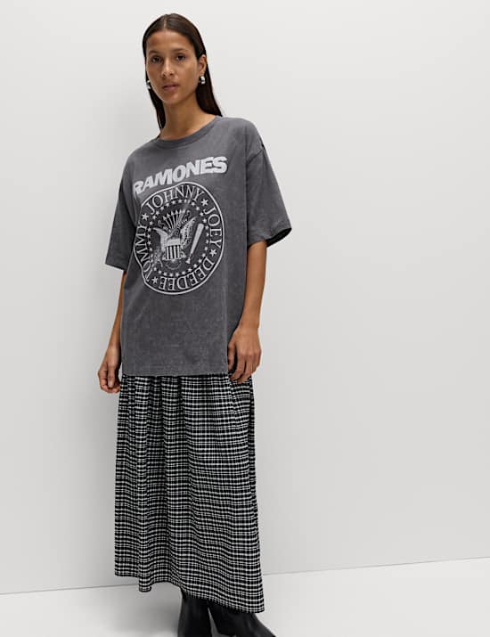 Pure Cotton Oversized Band T-Shirt