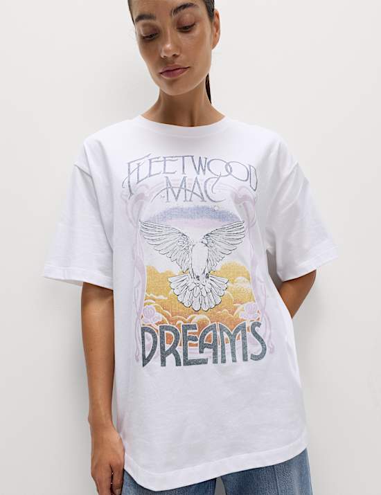 Pure Cotton Oversized Band T-Shirt