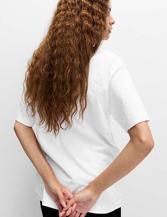 T-shirt coupe extra-large 100 % coton à motif graphique oasis