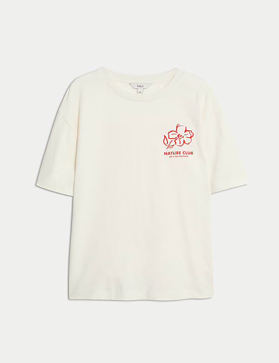 Pure Cotton Graphic Oversized T-Shirt