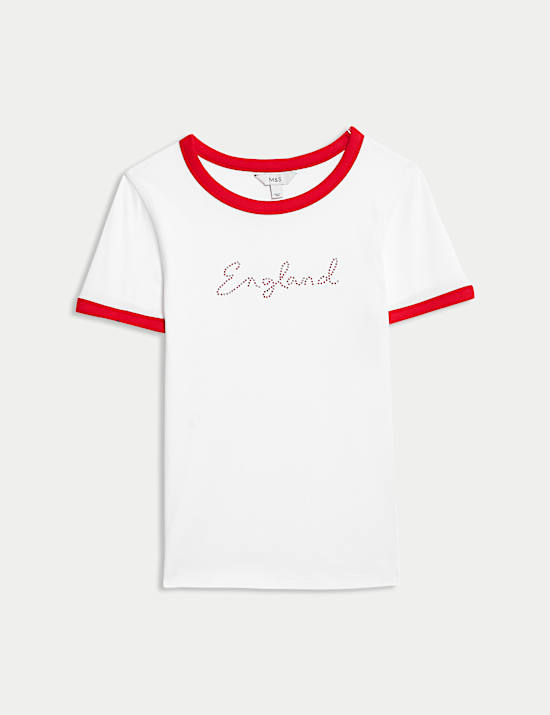 Pure Cotton England Slim Fit Ringer Tee