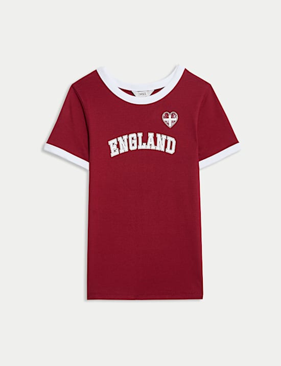 Pure Cotton England Slim Fit Ringer Tee