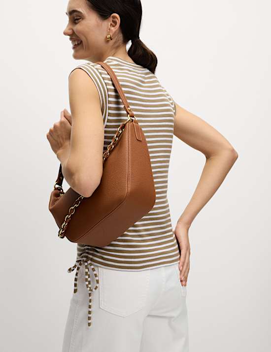 Pure Cotton Striped Drawstring Top