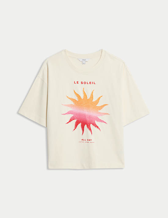 Pure Cotton Embellished T-Shirt