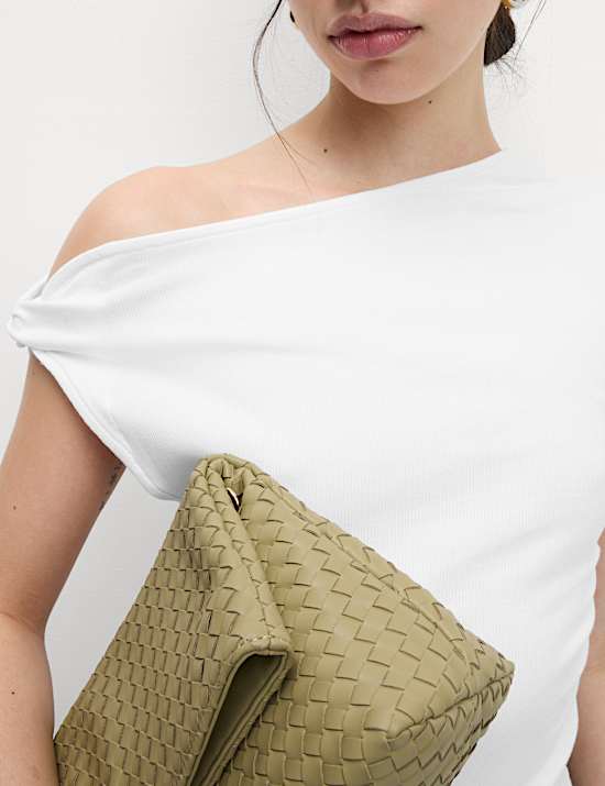 Cotton Rich Asymmetric Neck Vest