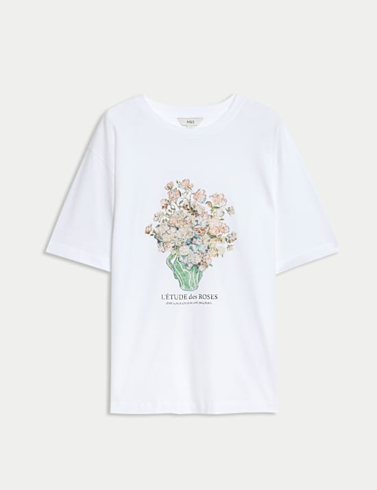 Oversized tričko s grafikou z čist&eacute; bavlny