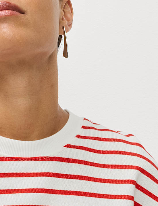 Pure Cotton Striped Sweatshirt