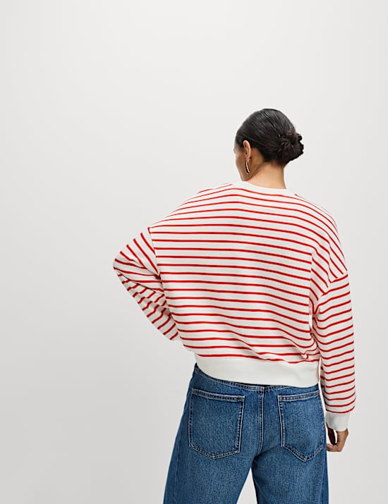 Pure Cotton Striped Sweatshirt