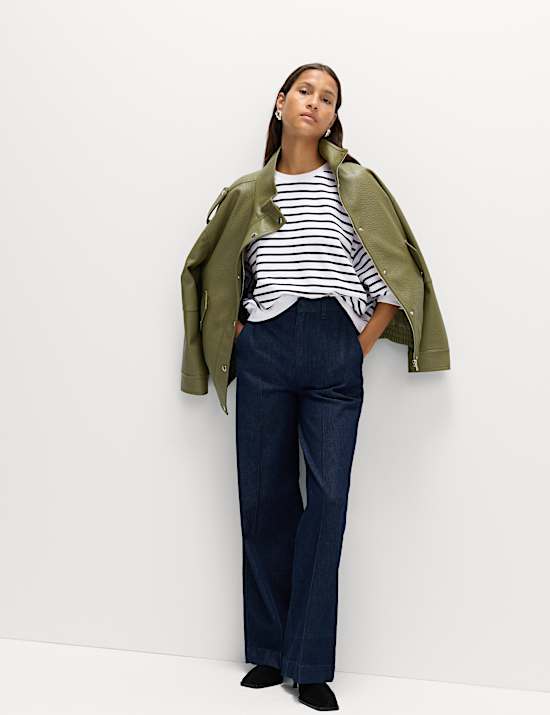 Pure Cotton Striped Sweatshirt