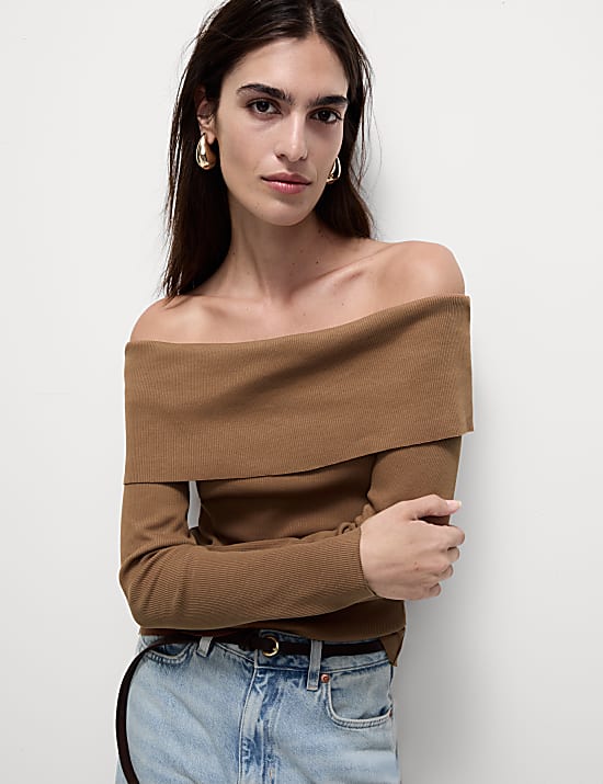 Cotton Rich Off The Shoulder Top
