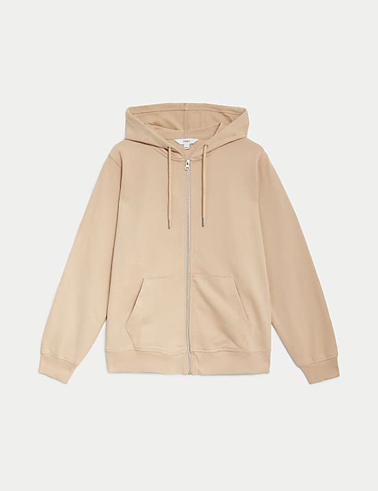 Pure Cotton Zip Up Hoodie