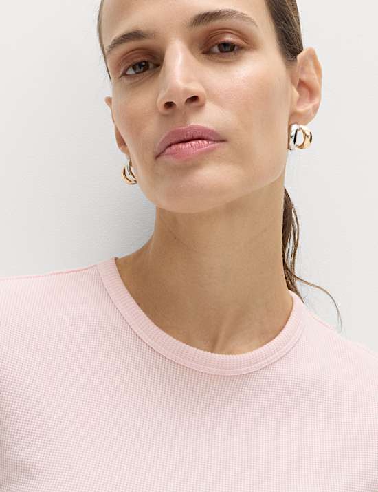 Pure Cotton Waffle T-Shirt