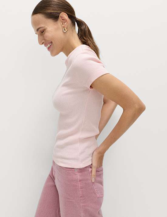 Pure Cotton Waffle T-Shirt