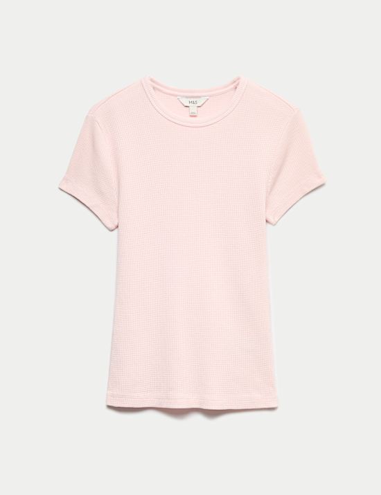 Pure Cotton Waffle T-Shirt