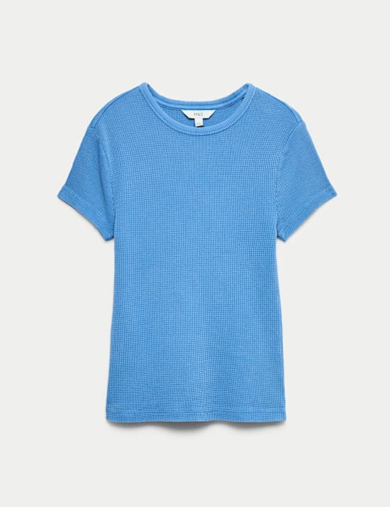 Pure Cotton Waffle T-Shirt
