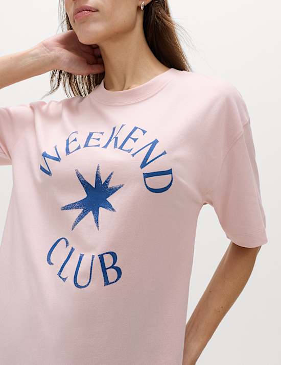 Cotton Rich Graphic Oversized T-Shirt