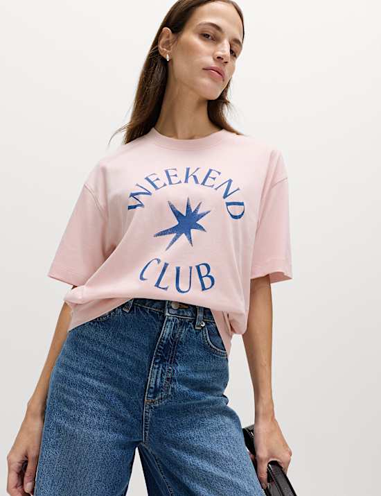Cotton Rich Graphic Oversized T-Shirt