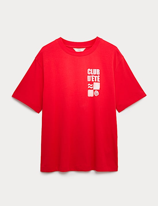 Cotton Rich Graphic Oversized T-Shirt