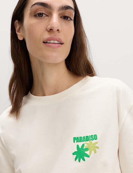 Cotton Rich Graphic Oversized T-Shirt