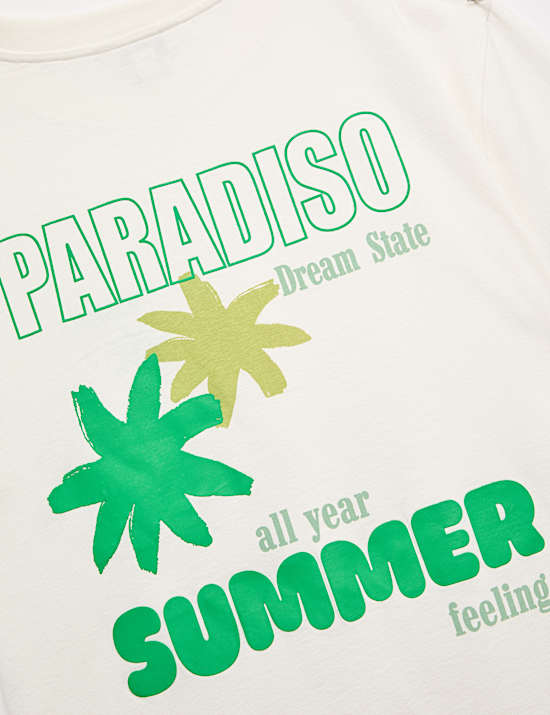 Cotton Rich Graphic Oversized T-Shirt