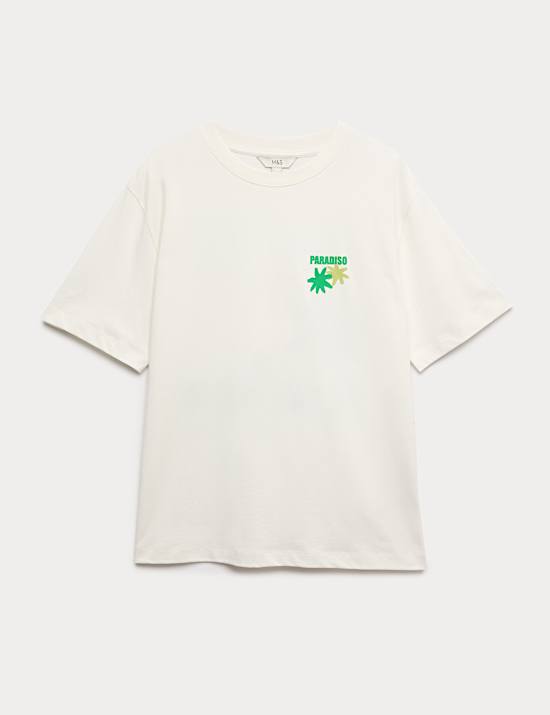 Cotton Rich Graphic Oversized T-Shirt