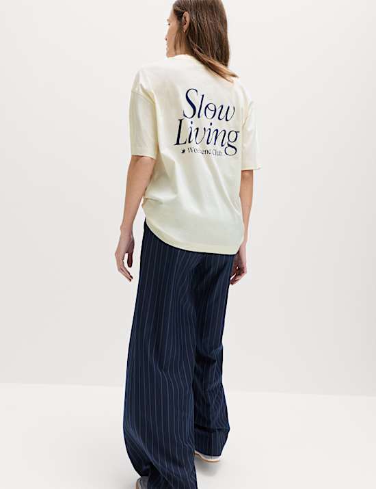 Cotton Rich Graphic Oversized T-Shirt