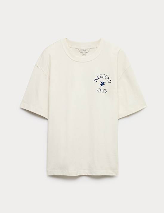 Cotton Rich Graphic Oversized T-Shirt