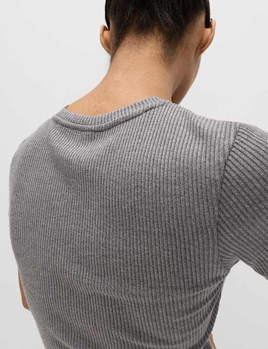 Short Sleeve Ribbed T-Shirt