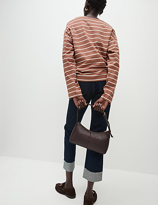 Pure Cotton Oversized Striped Top