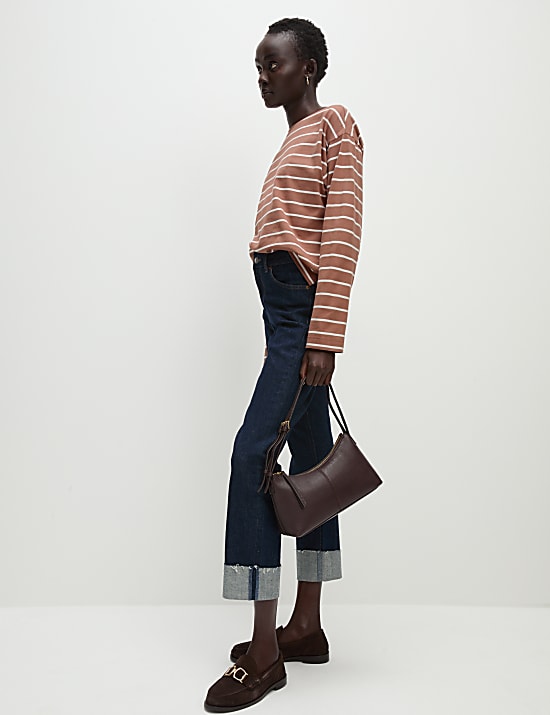 Pure Cotton Oversized Striped Top