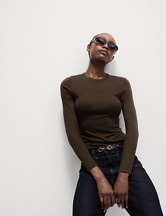 Cosy Crew Neck Slim Fit Top