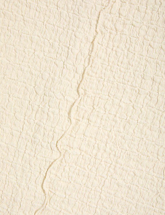 Textured Slash Neck Top