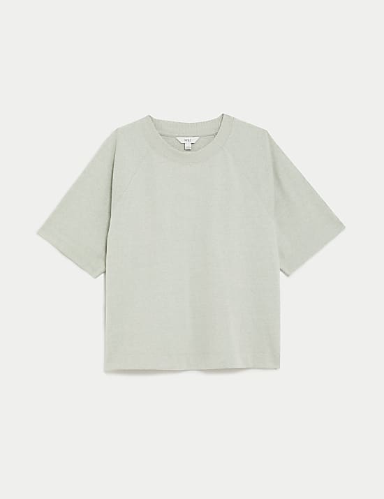 Brushed Cotton Blend Textured Top