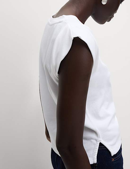 Top coupe standard 100 % coton avec ornements