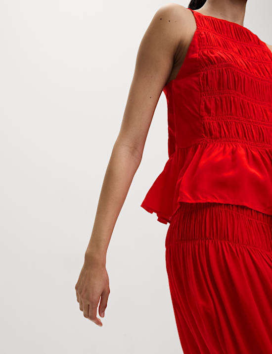 Textured Shirred Cami Top