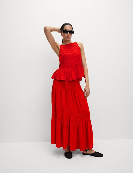 Textured Shirred Cami Top